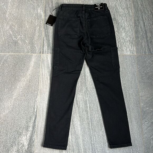 NWT Oat New York Mid-Rise Skinny Ankle Stretch Carpenter Jeans in Black Size 26 - Picture 7 of 16